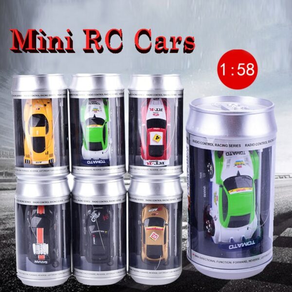 2021 Remote Control Car 20KM/H Coke Can Mini RC Car Radio Remote Control Micro Racing Car 4WD Cars RC Models Toys for Kids Gifts 6