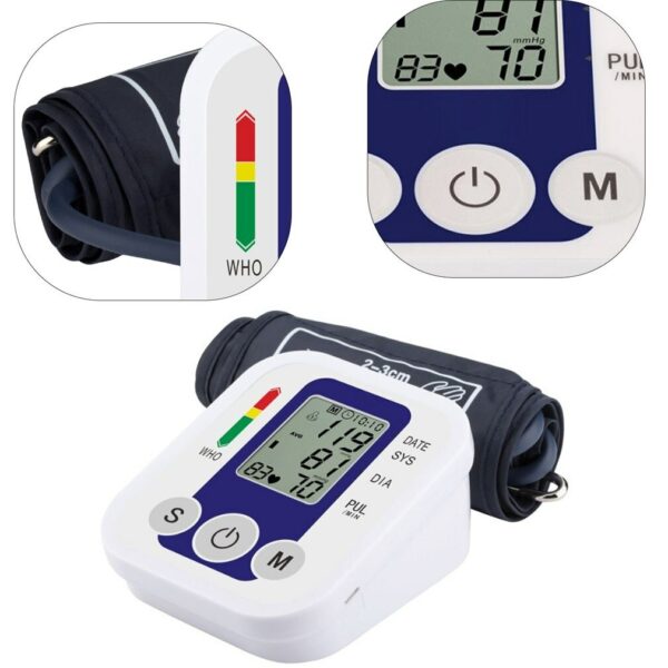 Arm Automatic Blood Pressure Monitor Medical BP Sphygmomanometer Pressure Meter Tonometer For Measuring Oxygen Saturation Meter 6