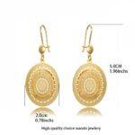 WANDO Classic Water Drop Earrings Women Gold Color Copper Oval long Earring Ethiopian Jewelry,Nigeria,Congo,Arab Lover Gifts E53 2