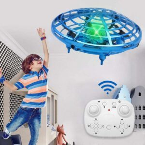 Mini RC UFO Drone With LED Light Gesture Sensing Quadcopter Anti-collision Induction Flying Ball Dron Toys for children 1