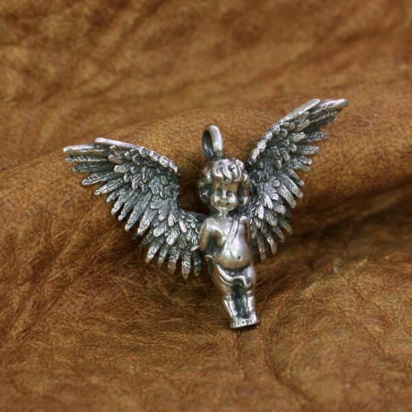 925 Sterling Silver Cupid Pendant Charms Little Angel Small Pendant TA262 JP 1