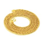 8mm 22K Gold Filled Necklace Jewelry for Men Women Bijoux Femme Collare Mujer Naszyjnik Solid 22K Gold Filled Necklace Bizuteria 1
