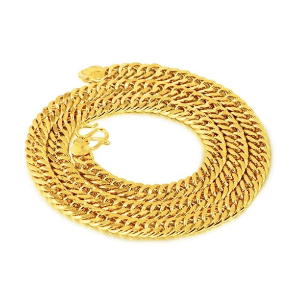 8mm 22K Gold Filled Necklace Jewelry for Men Women Bijoux Femme Collare Mujer Naszyjnik Solid 22K Gold Filled Necklace Bizuteria 1