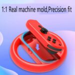 for Switch OLED 2Pcs Left&Right Racing Steering Wheel Controller joycon Handle Holder Grip For Nintendo switch Accessories 2