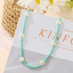 New Lovely Daisy Flower Colorful Beads Pearl Clavicle Choker Necklace for Women Girls Spring Summer Jewelry Wholesale 4