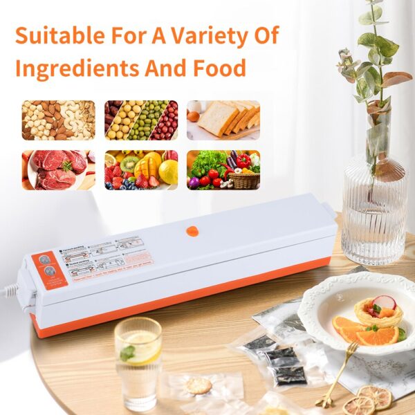 Electric Vacuum Packaging Machine Plastic Bag Sealer for Home Kitchen with 10PCS Sealer Bag 110V/220V High Power Food Storage 5