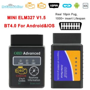 OBD2 Scanner ELM327 V1.5 ELM 327 V 1 5 Bluetooth-Compatible 4.0 OBD 2 Auto Car Diagnostic Tool OBD2 Code Reader OBD2 Android IOS 1