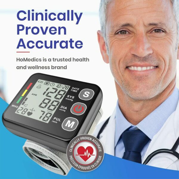 Portable Wrist Blood Pressure Monitor Digital Voice Automatic Tonometer Sphygmomanometer Medical Pulse Meter Heart Rate Monitor 3
