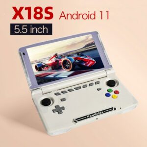 Powkiddy X18S New Android 11 5.5 Inch Touch IPS Screen Flip Handheld Game Console T618 Chip Mobile Game Players Ram 4GB Rom 64GB 1