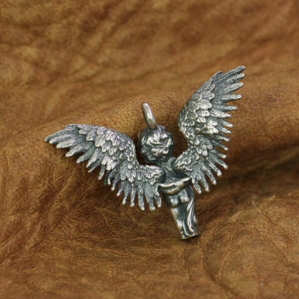 925 Sterling Silver Cupid Pendant Charms Little Angel Small Pendant TA262 JP 2