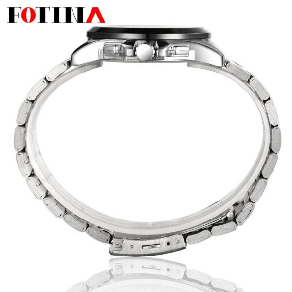 FOTINA Top Brand BOSCK Casual Business Watch Men Stainless Steel Water Resistant Quartz Clock Auto Day Date Watches Montre Homme 5
