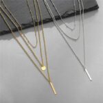 Punk Vintage Chain Necklace Neck Chains for Women Vintage Exaggerated Golden Goth Hoop Metal Necklace Clavicle Jewelry 6