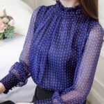 2021 summer woman top blusa mujer lace chiffon blouse women shirt long sleeve womens tops and blouses ladies plus size 4