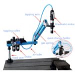 M3-M12 Pneumatic Vertical  Tapping Machine Flexible Arm Automatic Horizontal Wire Air Tapping Tool Drilling Machine High Quality 1