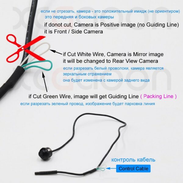 XCGaoon New Mini CCD 140 Degree Wide Angle Real Waterproof Car Front / Side / Rear View Backup Camera Can 360 Rotate 4