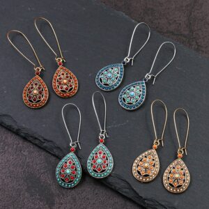 Vintage Boho India Ethnic Water Drip Hanging Dangle Drop Earrings for Women Female 2020 New Wedding Party Jewelry Accessories 1