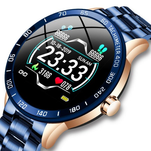 VBDK Steel Band Smart Watch Men Heart Rate Blood Pressure Monitor Sport Multifunction Mode Fitness Tracker Waterproof Smartwatch 1