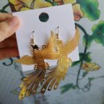 Chinese Style Personality Exaggeration Metal Peacock Phoenix Dangle Earrings Fashion Simple Girl Women Jewelry Accessories 5