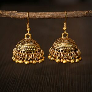 Tibetan Jewelry Silver Color India Geometric Hanging Dangle Drop Earrings Bohemia Bells Jhumka Earrings 2