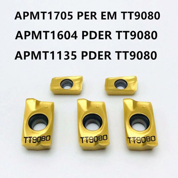 APMT1135 APMT1604 PDER TT9080 carbide insert APMT CNC lathe parts tool APKT1705 PER TT9080 for indexable milling cutter APKT 4
