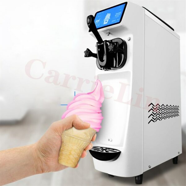 110V/220V Counter Top Long Life Small Soft Ice Cream Make Machine Commercial Home Table  Vending Machine Maker On Sale 4