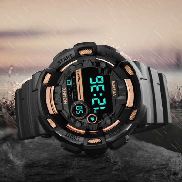 Men's Sports Digital Watches Chronograph Waterproof Stainless Business Wristwatch Male Clock Electronic Military Wrist Watch Men 6