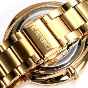 Waterproof Men's Watches Couple Golden Wristwatch Simple Women High Quality Full Stainless Steel Strap Brand Clock Reloj L1012 2