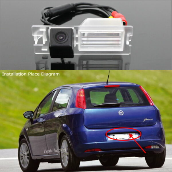 Car Parking Camera For Fiat Grande Punto Fiat Punto Evo Fiat Avventura 3D 5D hatchback / Rear View Camera / License Plate Camera 1