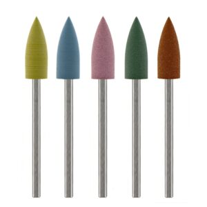 5PCS/Set Silicone Polisher Grinders Cutter Nail Drill Bits For Electric Manicure Machine To Smoothing And Polishing 1