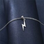 Lightning Pendant Necklace Chain 304 Stainless Steel Necklace for Women Men Party Ornament Jewelry Gift 2