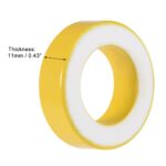 uxcell 8pcs 22 x 36.5 x 11mm Ferrite Toroid Ring Iron Powder Toroid Cores Yellow White 4