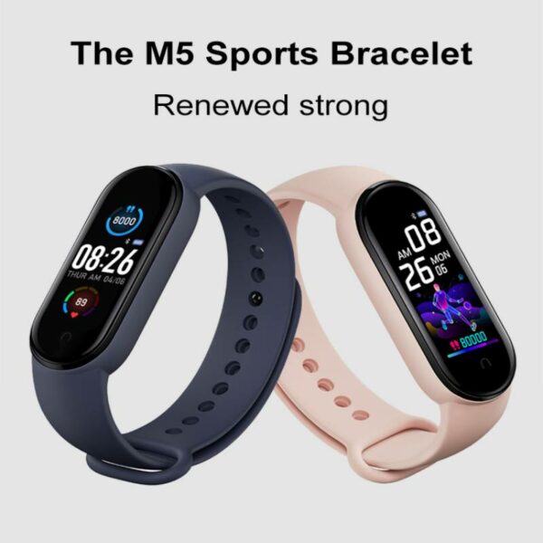 M5 Pro Smart Watch Bluetooth Fitness Tracker Sports Heart Rate Monitor Blood Waterproof Women Smart Bracelet Use for Android IOS 1