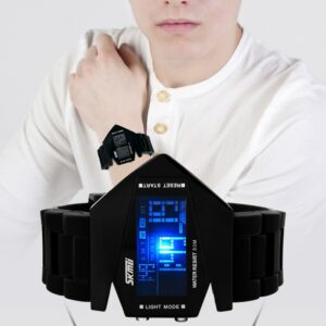 LED Harajuku Fashion Trend Student Luxury Silicone Clocks Men Women Couple Multi-Function Sports Electronic Alarm Digital Watch 1