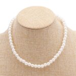 Exquisite Imitation Pearl Choker Fashion Necklaces For Women  Simple Clavicle Chain Wedding Jewelry Gift Accessories 4