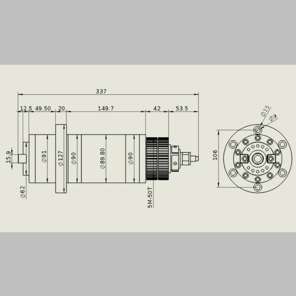 Cnc Spindle Bt30 Housing Air Cylinder Belt Pulley Set For Milling Drilling Machine Tool Kits ATC DIY Hobbies 90mm 100mm 4th Axis 4