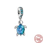 925 Silver Starfish Sea Turtle Seahorse Pendant Shell Dolphin Cute Beads Fit Original Pandora Charms Bracelet Women Fine Jewelry 3