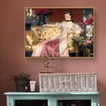 Classical Beautiful Rich Girls Woman Court Lady Canvas Painting For Living Room Wall Art Home Decor Posters And Prints Pictures 4