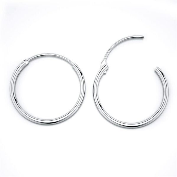 DALARAN Hoop Earrings 925 Sterling Silver Circle Round Huggie Hoop Earrings For Women Men Fashion Simple Jewelry 3