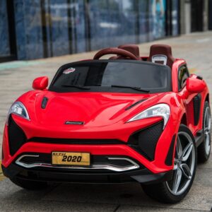 12V7A Double Open Door Child Electric Car Four-Wheel Drive 2.4G Bluetooth Remote Control Can Sit People Music Swing Toy Car 2