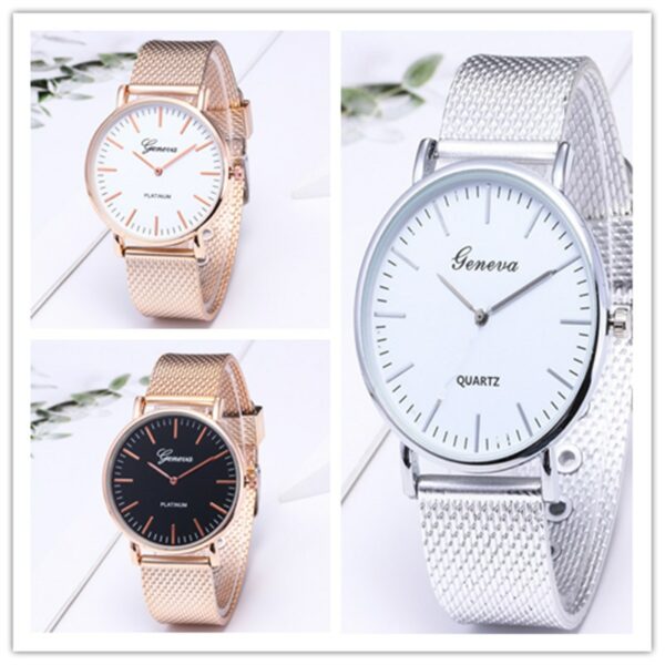 Geneva Watch Simple Ultra-Thin Silicone Mesh Strap Watches Unisex Business Sale Fashion Men For Women Clock Orologio Donna Reloj 5