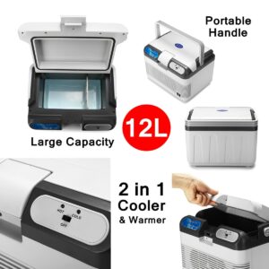 12L Cooling & Warming 2 Charging Car Refrigerator 60W Cooler Portable Car Fridge Methods for Home Travel Camping 2