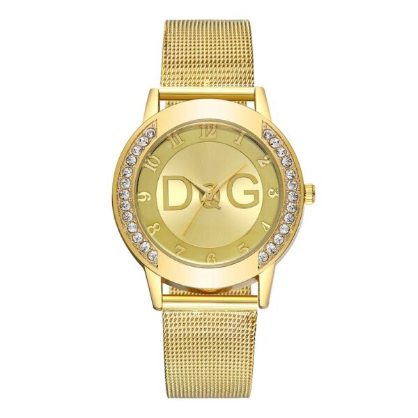 2020 European Fashion Pop Style Women For Watch Luxury Rhinestone Quartz Reloj Mujer Casual Golden Stainless Steel Clocks часы 5