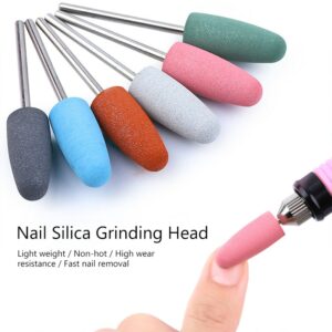 6pcs/set Silicone Rubber Nail Drill Milling Cutter Drill Bits Files Burr Buffer for Electric Machine Grinder Cuticle Nail Tool 2