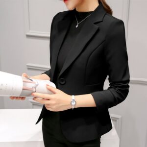 2021 Autumn Winter New Women Fashion Solid Formal Blazers Women Blazer Femme Jackets Office Ladies Casual Jacket Coat Blazer 2