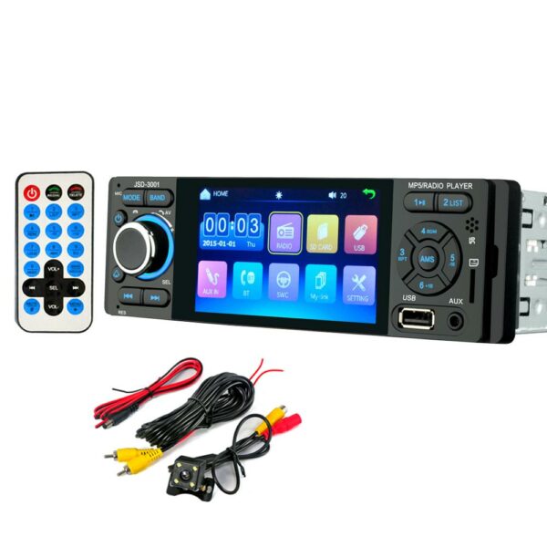 Car Radio 1din jsd-3001 autoradio 4 inch Touch Screen Audio Mirror Link Stereo Bluetooth Rear View Camera usb aux Player 4