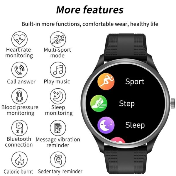 Xiaomi Bluetooth Call SmartWatch Men Women Music Player Heart Rate Blood Pressure Monitor Waterproof Sport Watch For IOS Android 5