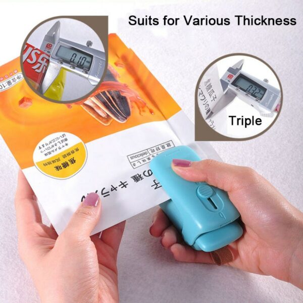 2 in 1 Mini Slide Heat Sealer Portable Capper Food Saver Household Handheld Sealing Packing Machine for Various Plastic Bags 2