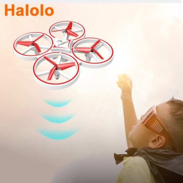 Halolo Flying Watch Gesture Helicopter UFO RC Drone Hand Electronic Quadcopter Interactive Induction dron Kids toys 1
