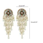 Women Bollywood Ethnic Bridal Bride Kundan Earrings Pearls Jhumka Jhumki Indian Bahubali Drop Earrings Fashion Jewelry 2