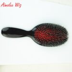 HairBrush Comb pig Bristle Nylon Pins Scalp Massage Comb Handle Deal With Hair Tangle 3